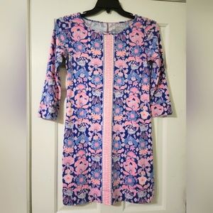 🌸Lilly Pulitzer Beautiful Floral "Marlowe Iris Blue Werk It" Dress🌸